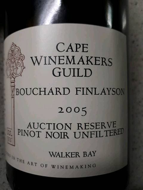 Cape Winemakers Guild Auction Reserve Pinot Noir Unfiltered