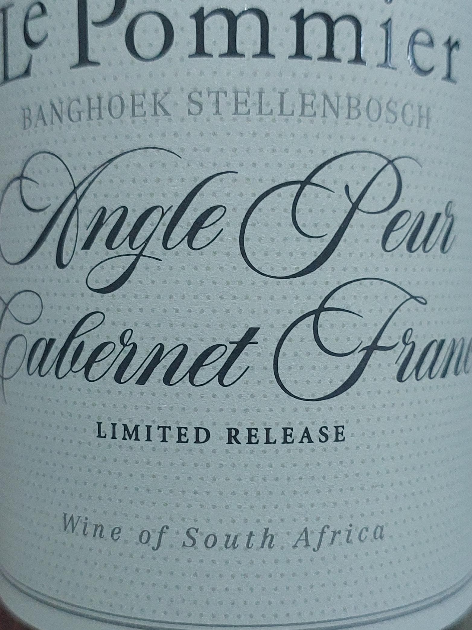 Angle Peur Cabernet Franc
