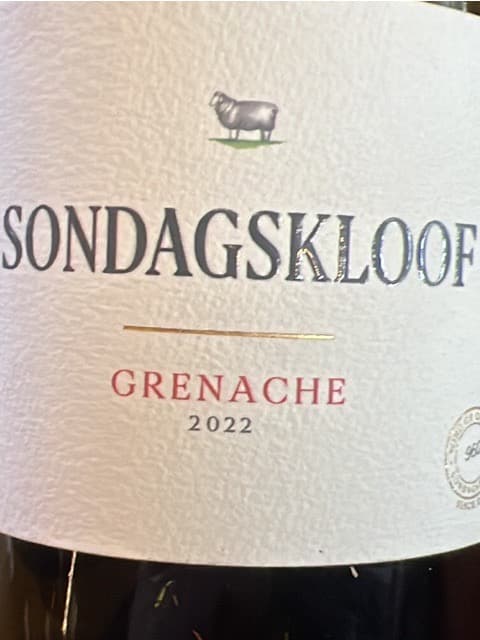 Sondagskloof Grenache