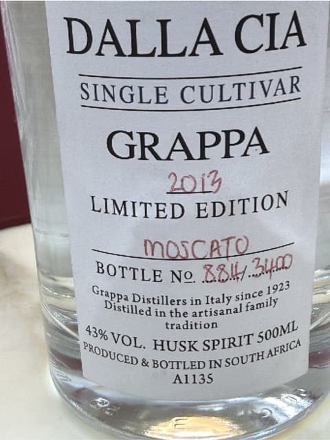 Single Cultivar Grappa Limited Edition