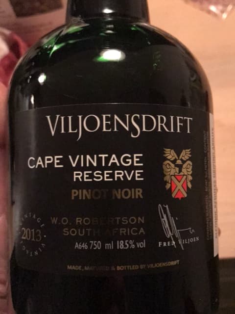 Cape Vintage Reserve Pinot Noir