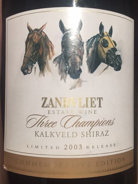Three Champions  Kalkveld Shiraz