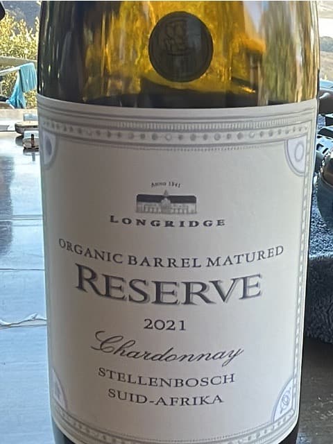 Organic Barrel Matured Reserve Chardonnay