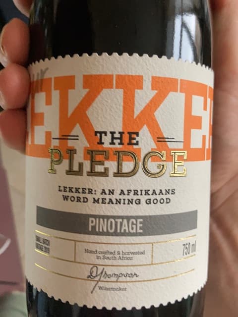 The Pledge Lekker Pinotage