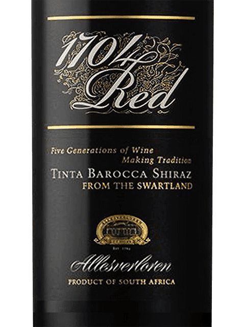 1704 Red Tinta Barocca - Shiraz